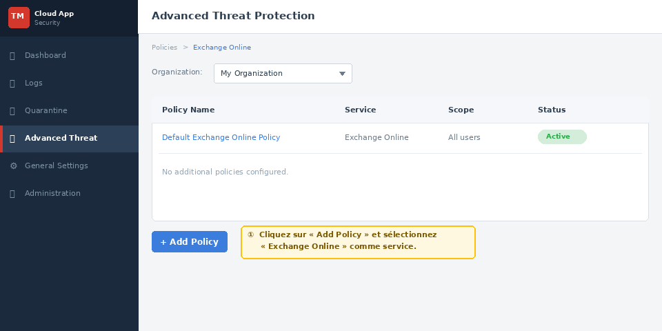 Trend Micro - Créer une politique ATP